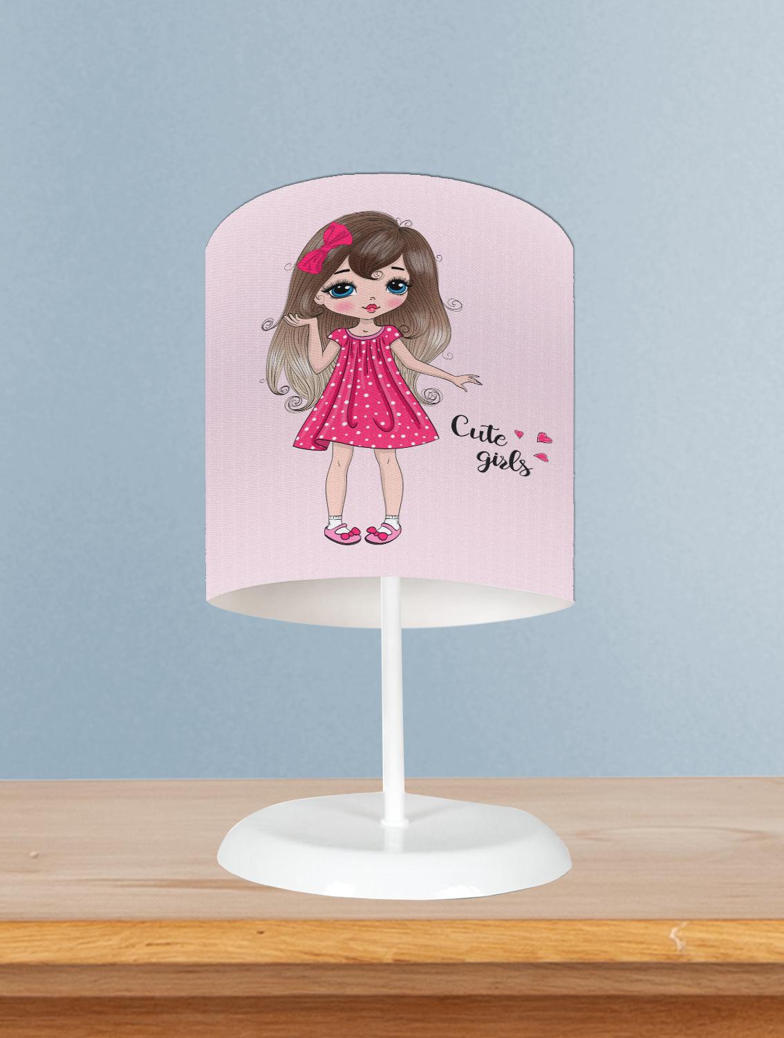 MEKTA%20HOME%20BEBEK%20VE%20ÇOCUK%20ODASI%20Pembe%20Kalp%20Desenli%20Abajur
