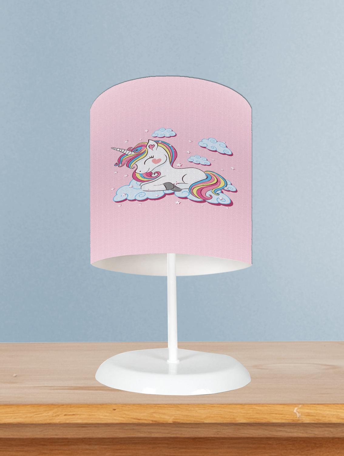 MEKTA%20HOME%20BEBEK%20VE%20ÇOCUK%20ODASI%20Bulutlu%20Unicorn%20Desenli%20Abajur