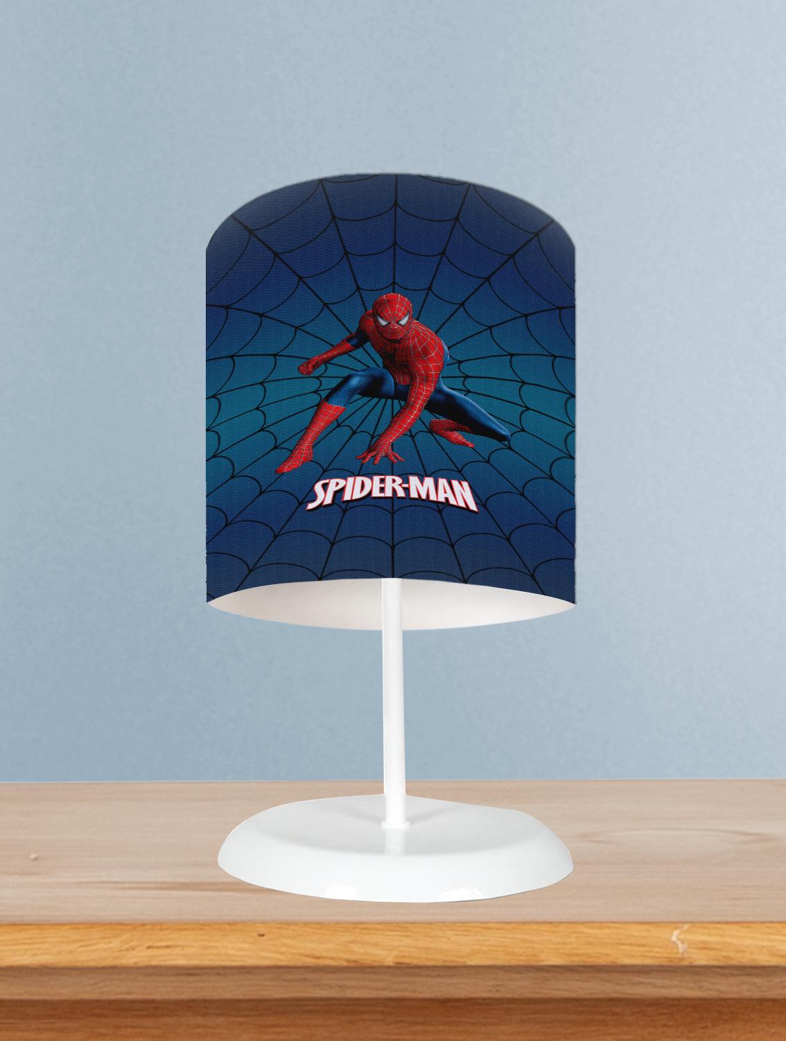 MEKTA%20HOME%20BEBEK%20VE%20ÇOCUK%20ODASI%20Spider%20Man%20Desenli%20Lacivert%20Abajur