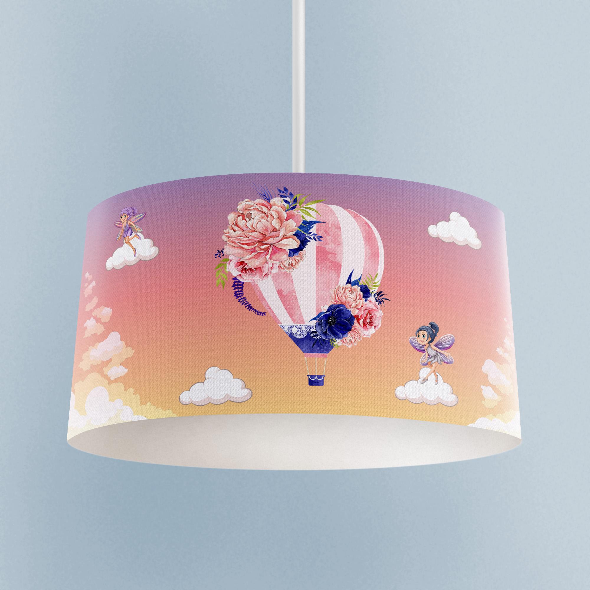 MEKTA%20HOME%20BEBEK%20VE%20ÇOCUK%20ODASI%20Uçan%20Balon%20ve%20Çiçek%20Desenli%20Avize