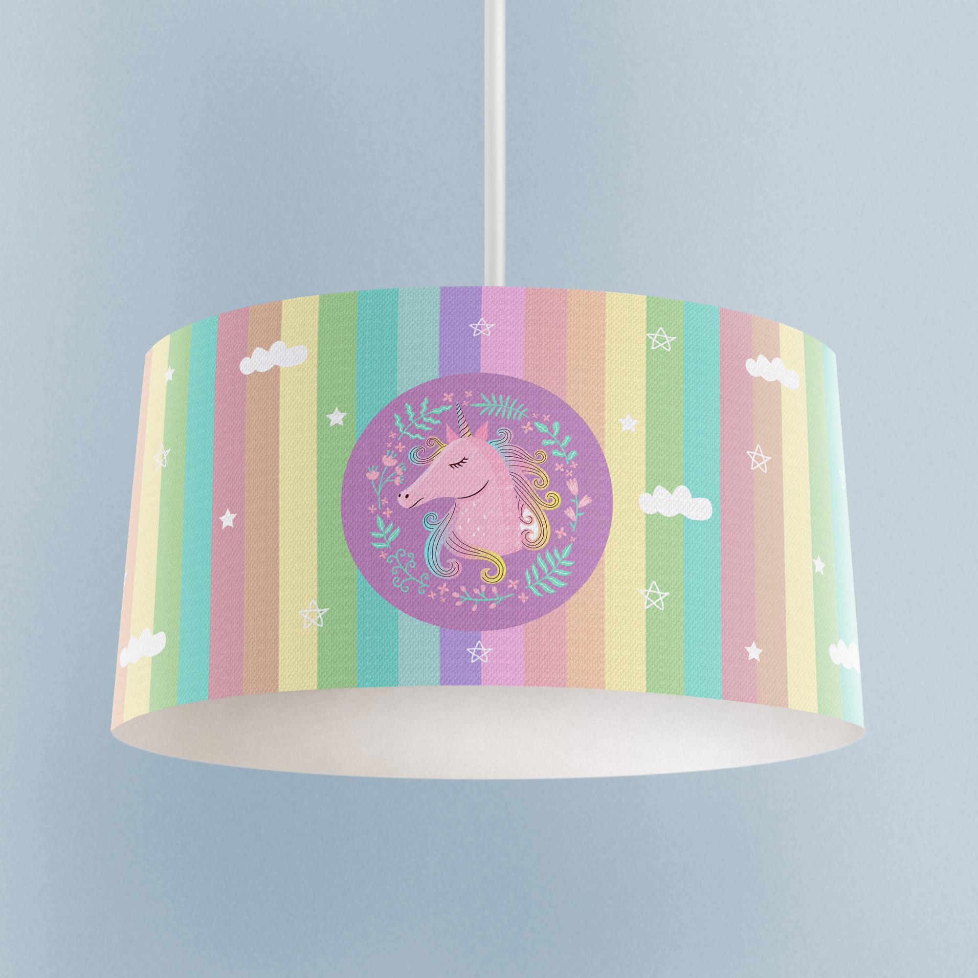 MEKTA%20HOME%20BEBEK%20VE%20ÇOCUK%20ODASI%20Renkli%20Unicorn%20Desenli%20Avize