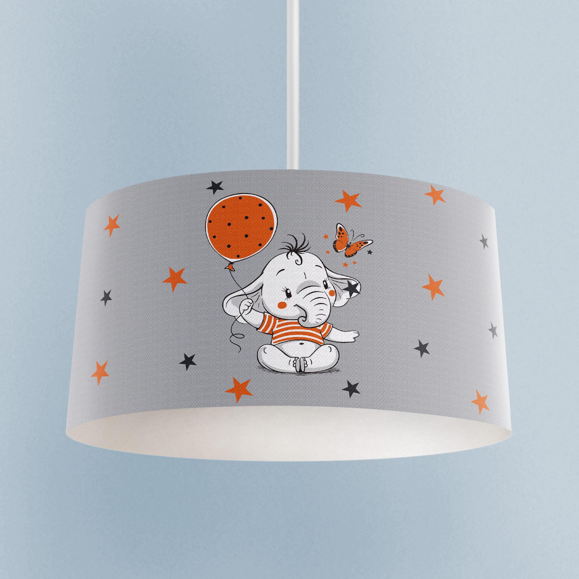MEKTA%20HOME%20BEBEK%20VE%20ÇOCUK%20ODASI%20Turncu%20Filli%20Balon%20Desenli%20Avize