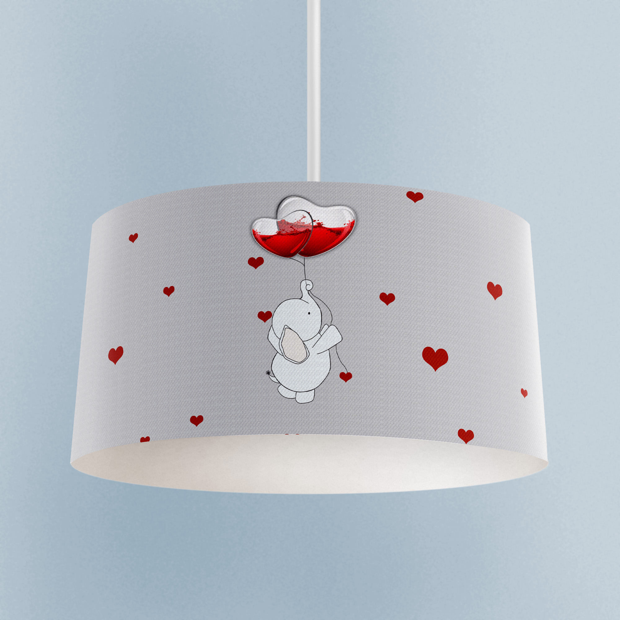 MEKTA%20HOME%20BEBEK%20VE%20ÇOCUK%20ODASI%20Fil%20ve%20Kalpli%20Balon%20Desenli%20Avize