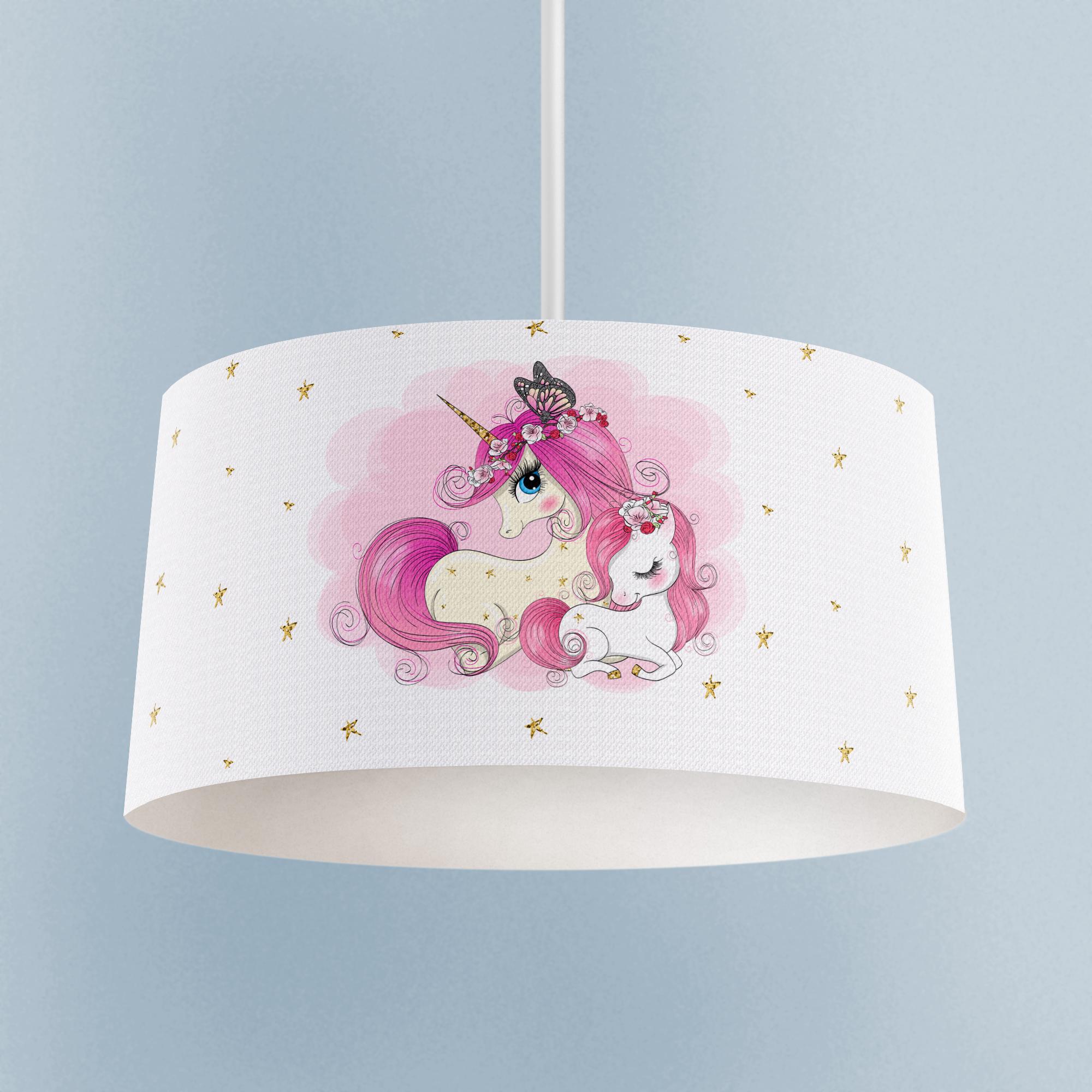 MEKTA%20HOME%20BEBEK%20VE%20ÇOCUK%20ODASI%20Yıldızlı%20Unicorn%20Desenli%20Avize