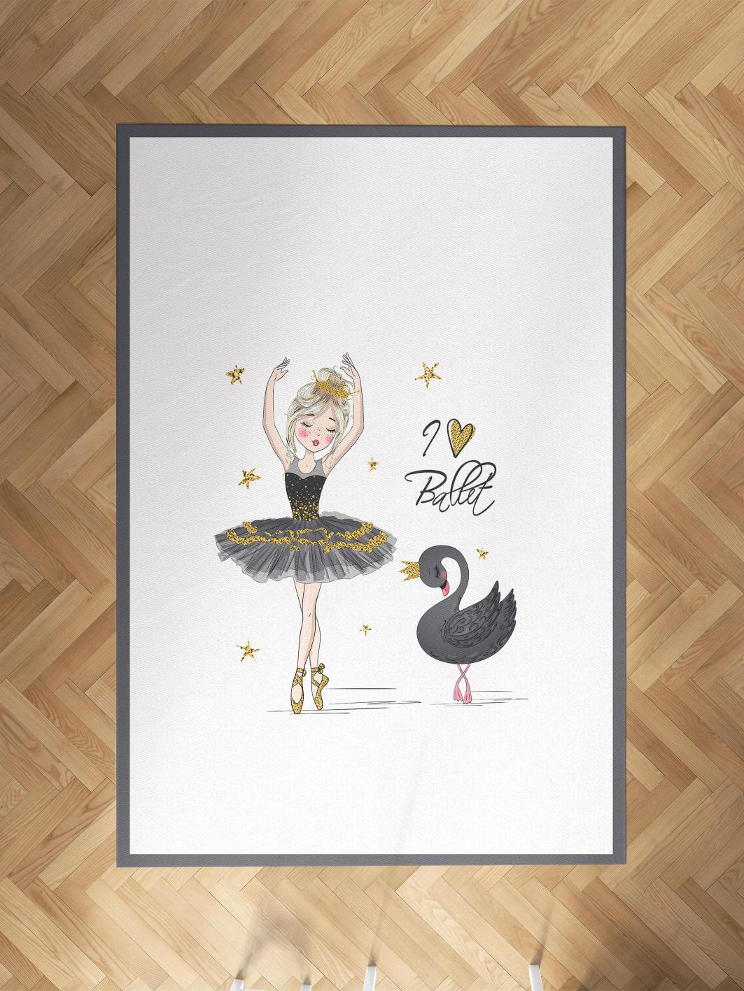 MEKTA%20HOME%20BEBEK%20VE%20ÇOCUK%20ODASI%20Balerin%20Kız%20ve%20Kuğu%20Desenli%20Halı