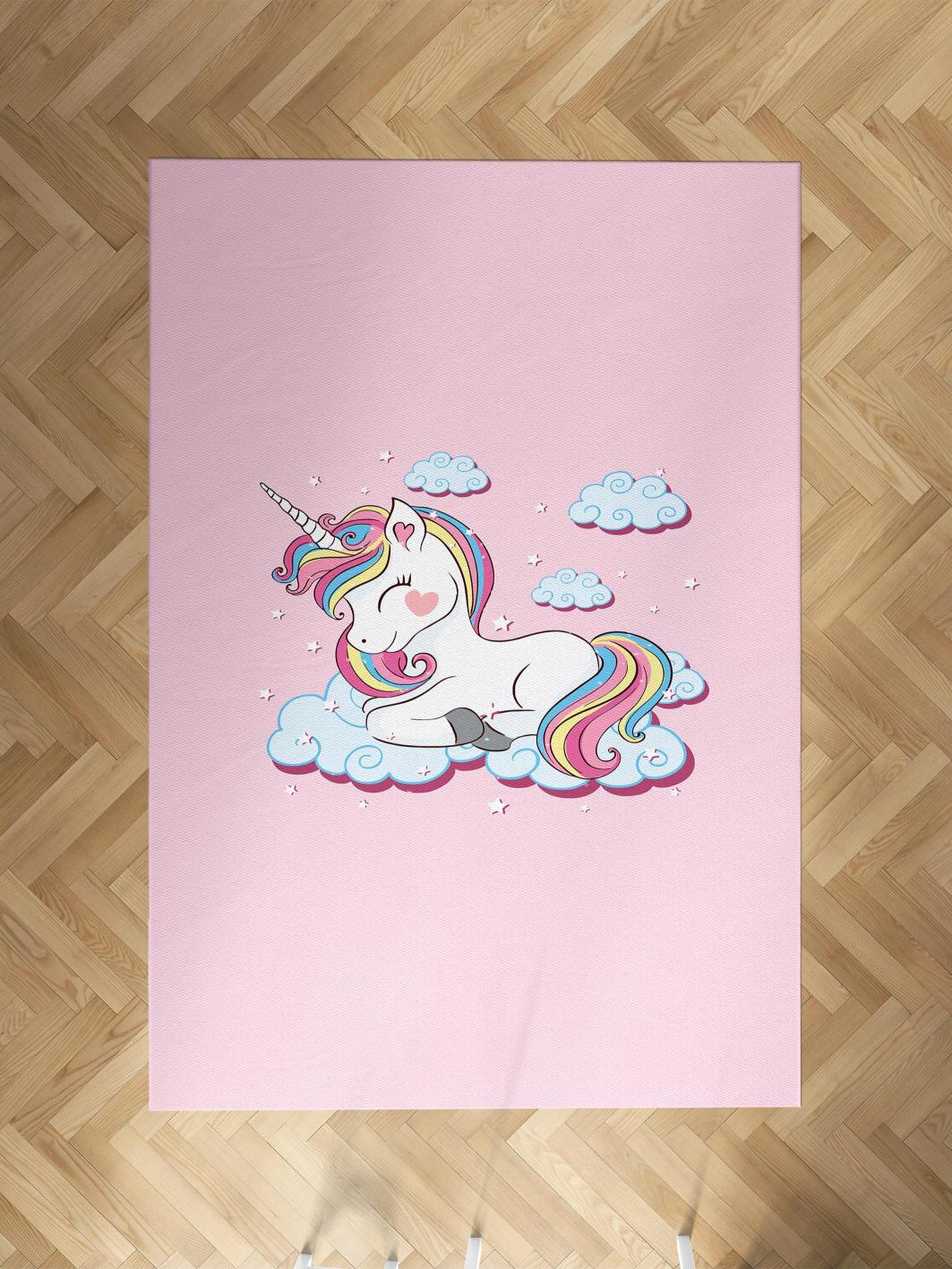 MEKTA%20HOME%20BEBEK%20VE%20ÇOCUK%20ODASI%20Bulutlu%20Unicorn%20Desenli%20Halı