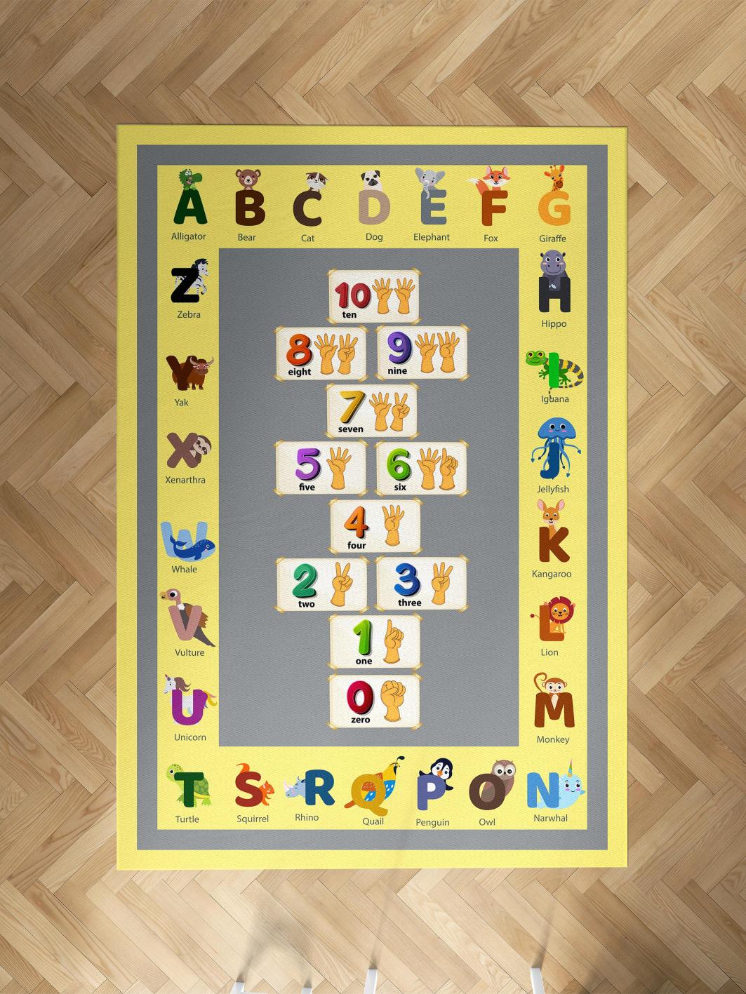 MEKTA%20HOME%20BEBEK%20VE%20ÇOCUK%20ODASI%20Sayılar%20ve%20Harfler%20Seksek%20Desenli%20Eğitici%20Halı