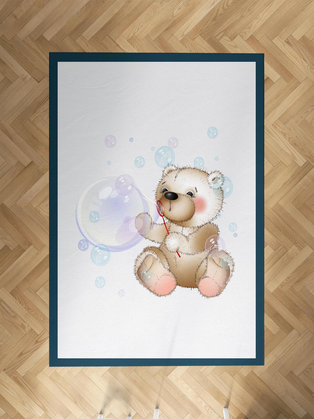 MEKTA%20HOME%20BEBEK%20VE%20ÇOCUK%20ODASI%20Balon%20Çıkaran%20Ayıcık%20Desenli%20Halı