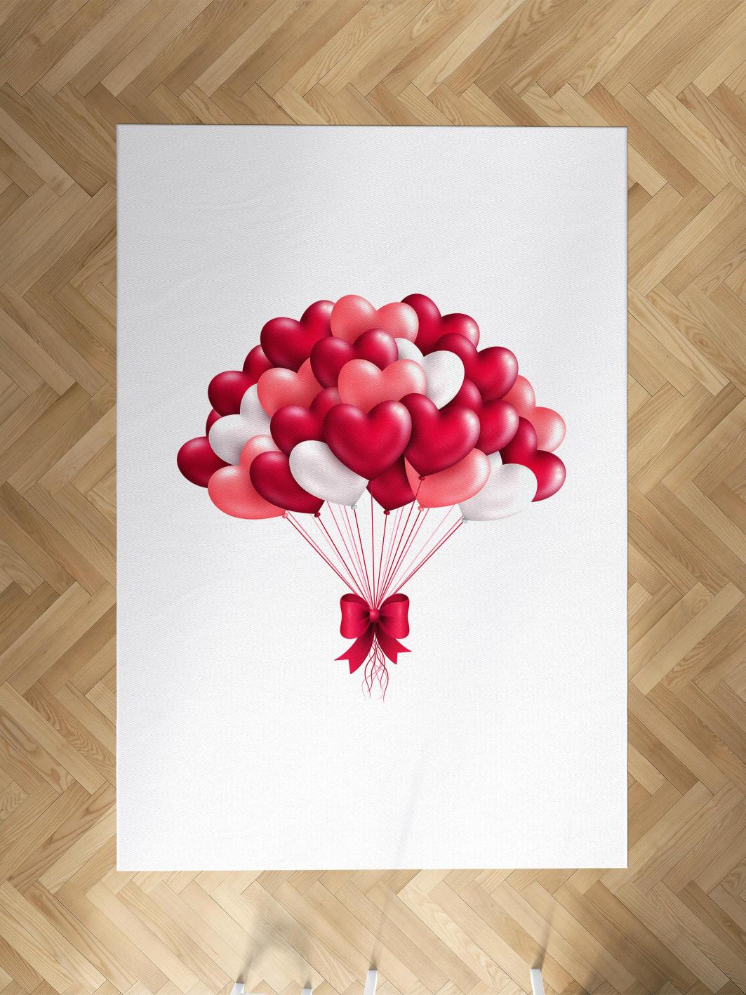 MEKTA%20HOME%20BEBEK%20VE%20ÇOCUK%20ODASI%20Fiyonklu%20Kalpli%20Balon%20Desenli%20Halı