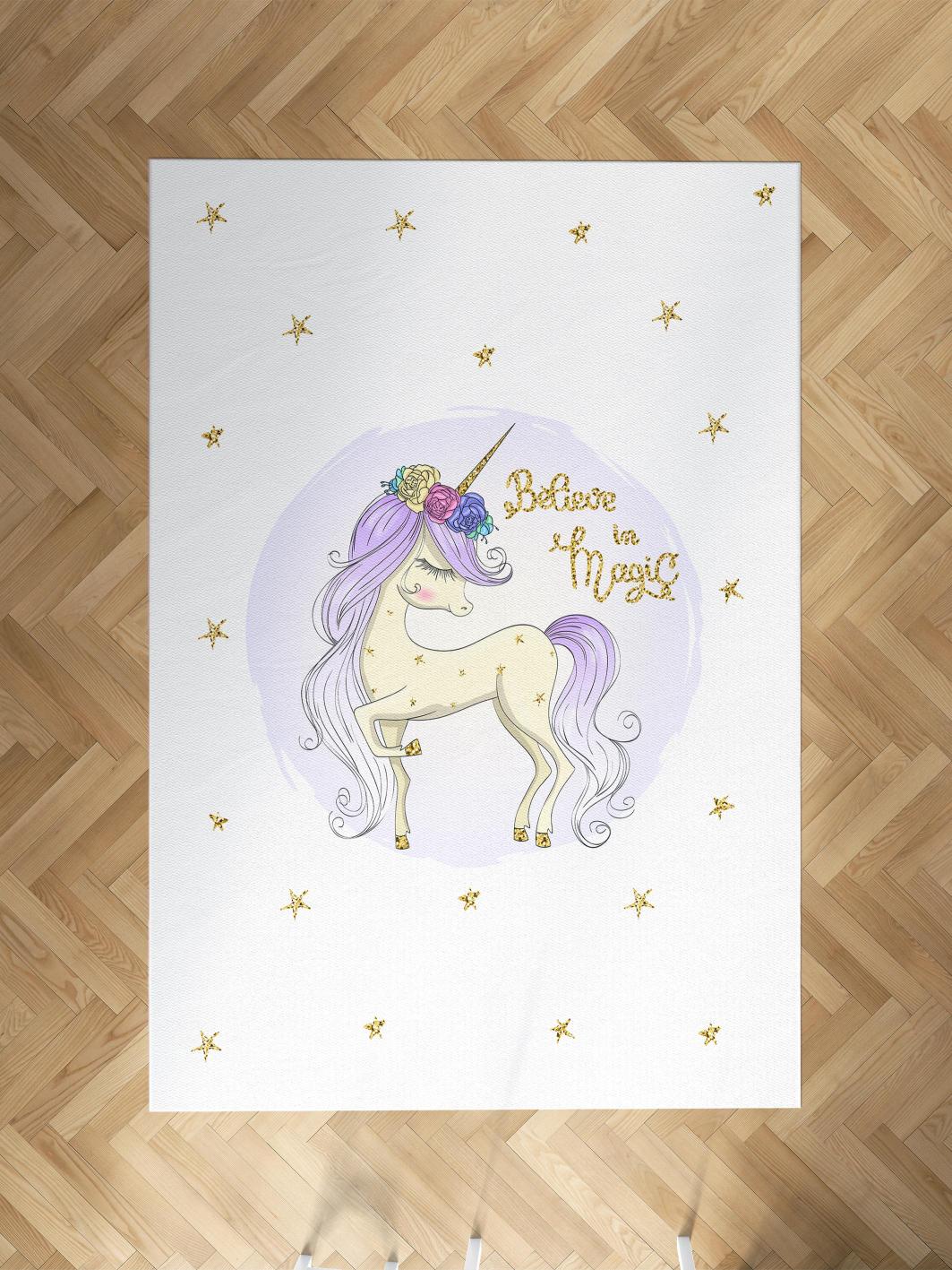 MEKTA%20HOME%20BEBEK%20VE%20ÇOCUK%20ODASI%20Yıldızlı%20Mavi%20Unicorn%20Desenli%20Halı