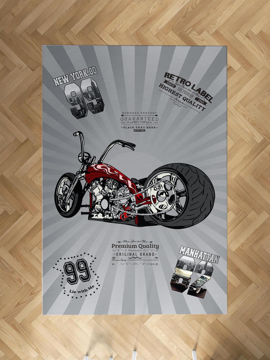 MEKTA%20HOME%20BEBEK%20VE%20ÇOCUK%20ODASI%20Motor%20Desenli%20Halı