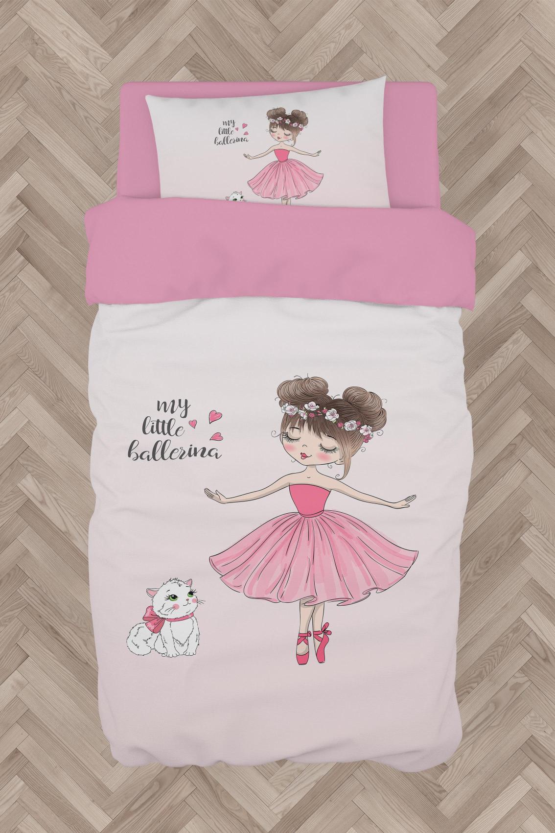 MEKTA%20HOME%20BEBEK%20VE%20ÇOCUK%20ODASI%20Prenses%20Kız%20ve%20Kedi%20Desenli%20Nevresim%20Takımı
