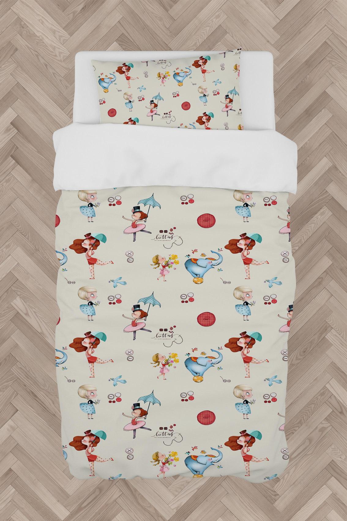 MEKTA%20HOME%20BEBEK%20VE%20ÇOCUK%20ODASI%20Renki%20Sirk%20Desenli%20Nevresim%20Takımı