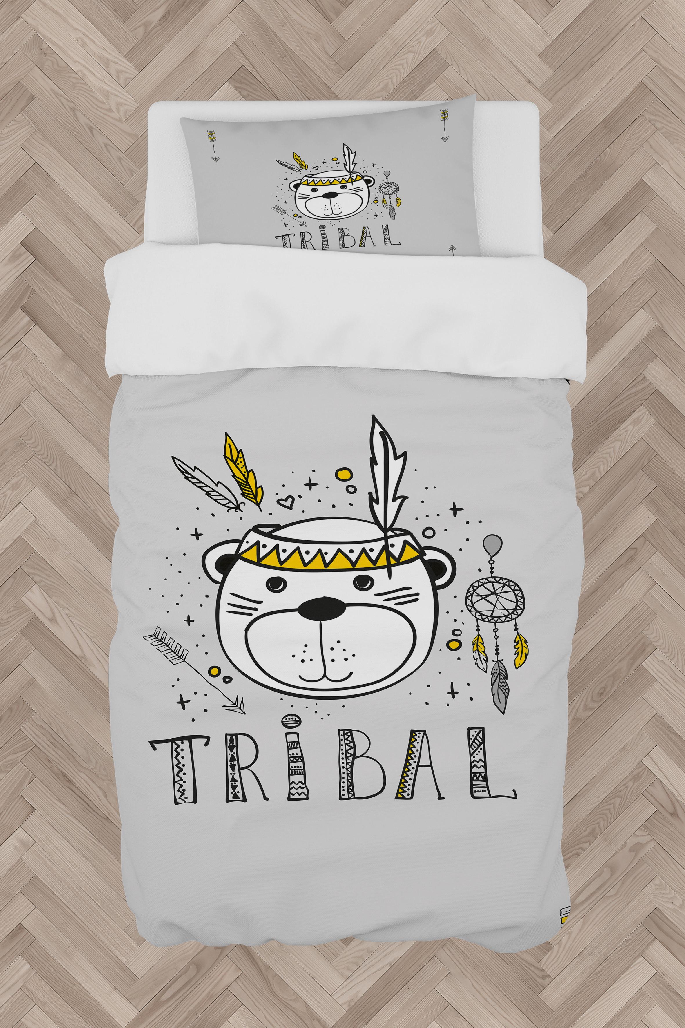 MEKTA%20HOME%20BEBEK%20VE%20ÇOCUK%20ODASI%20Tribal%20Desenli%20Nevresim%20Takımı