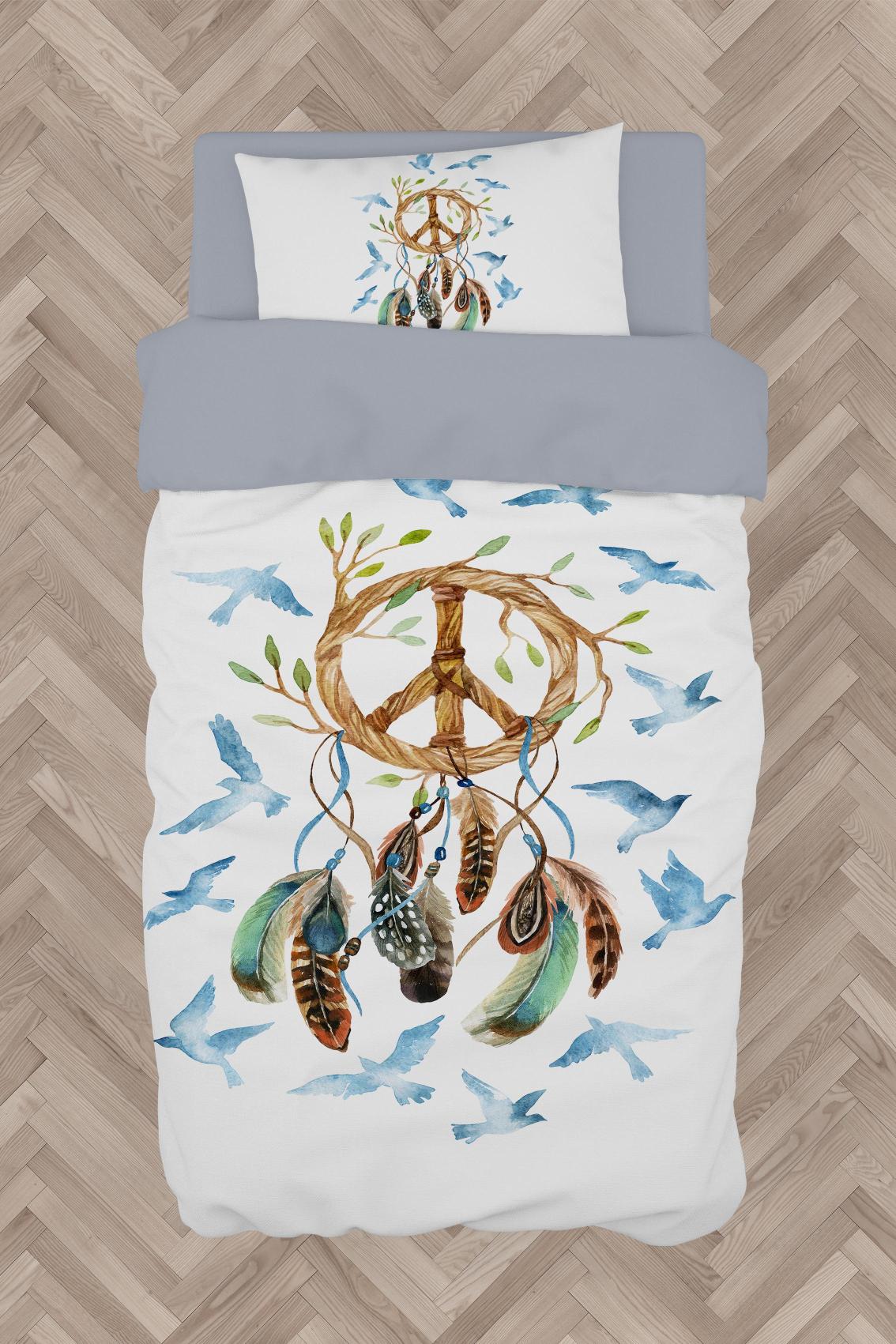 MEKTA%20HOME%20BEBEK%20VE%20ÇOCUK%20ODASI%20Kuş%20Desenli%20Nevresim%20Takımı