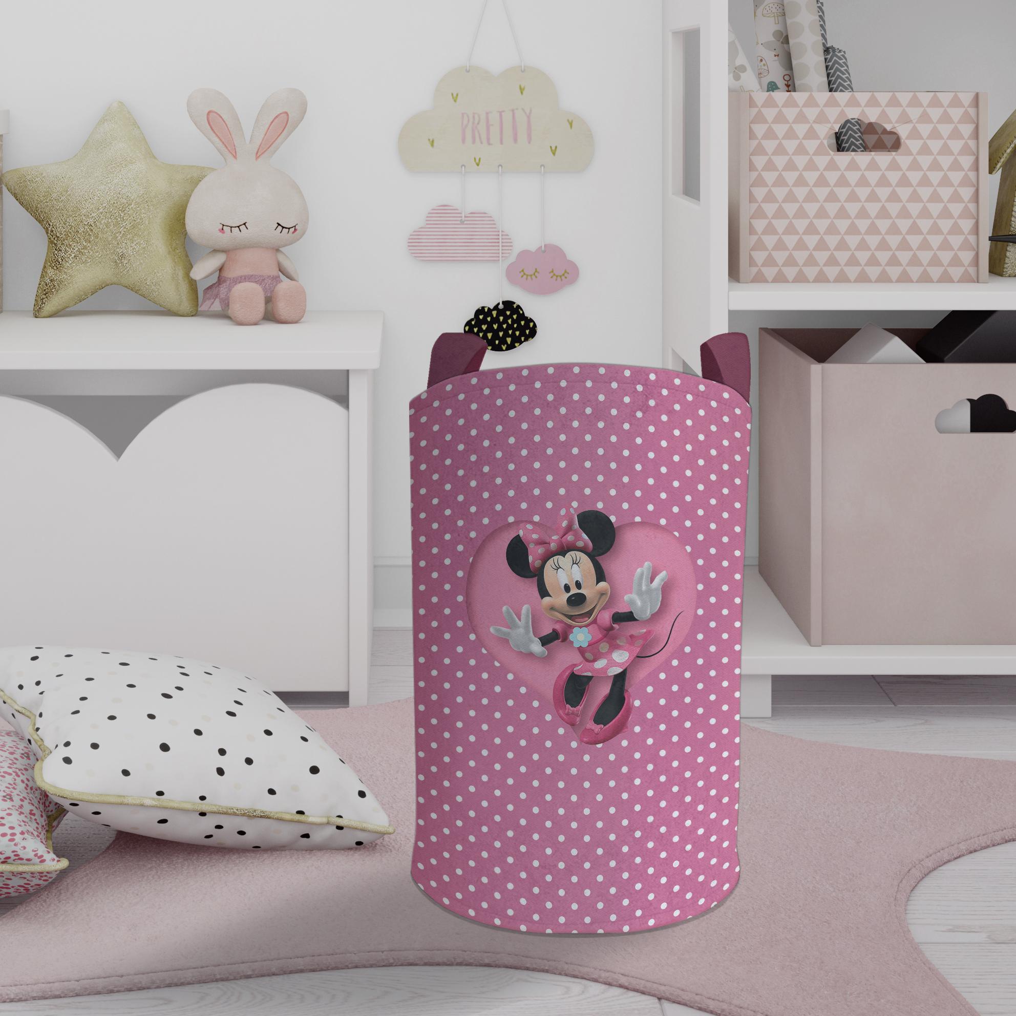 MEKTA%20HOME%20BEBEK%20VE%20ÇOCUK%20ODASI%20Büyük%20Kalpli%20Minnie%20Mause%20Desenli%20Oyuncak%20Sepeti