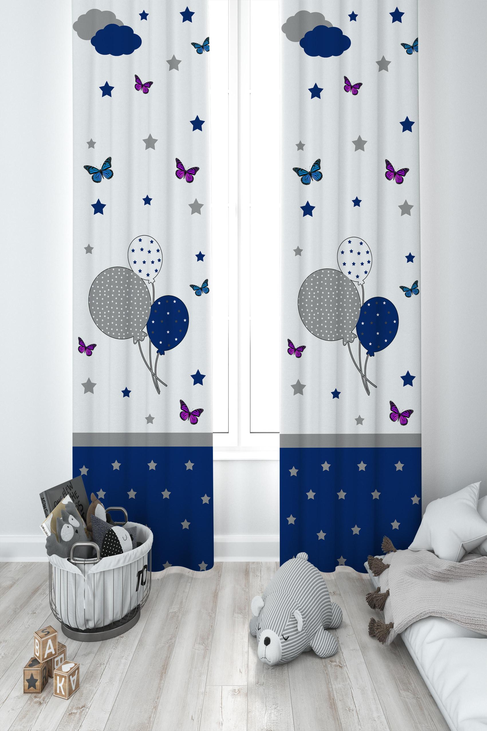 MEKTA%20HOME%20BEBEK%20VE%20ÇOCUK%20ODASI%20Kelebekli%20Balon%20Desenli%202%20Kanat%20Fon%20Perde