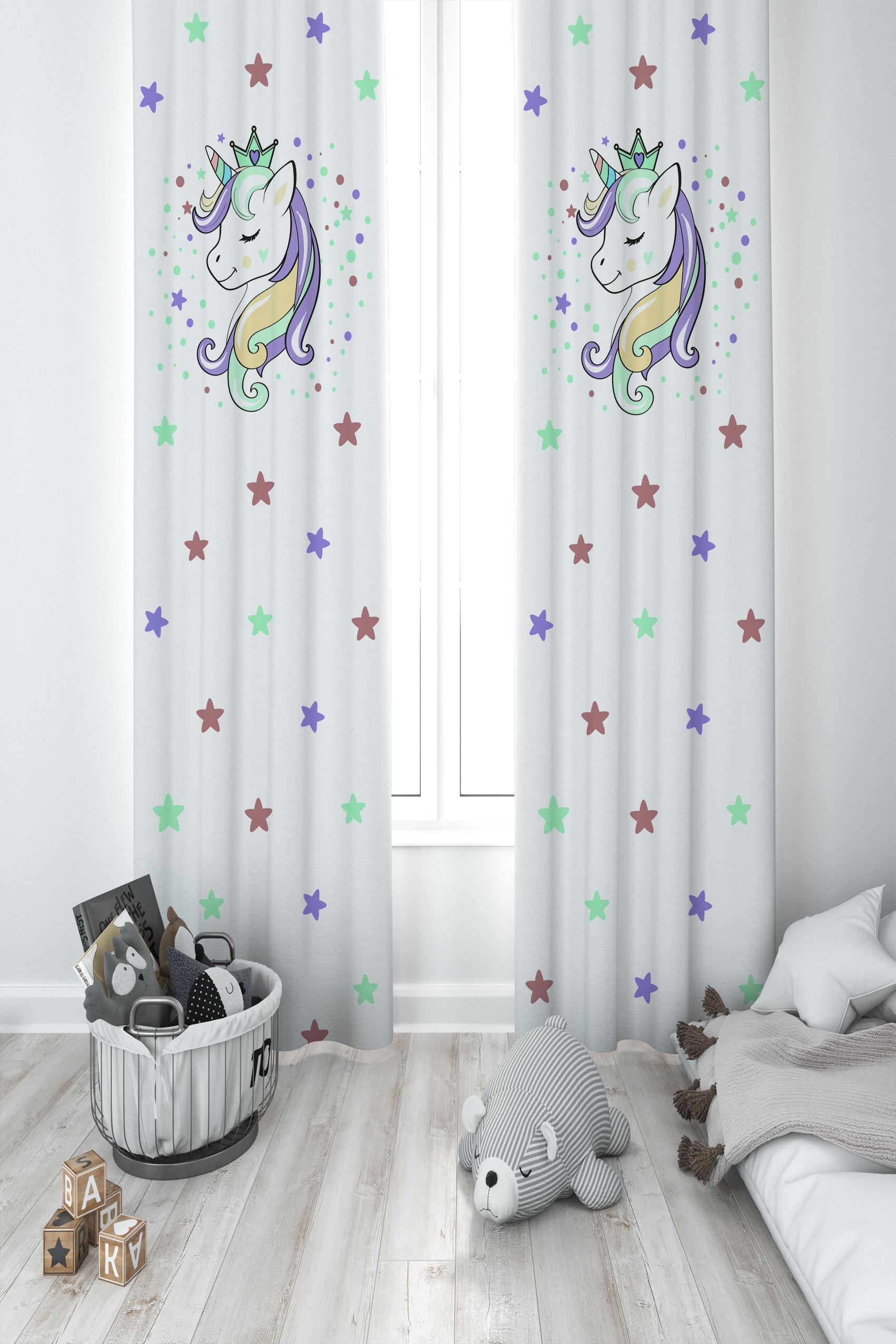MEKTA%20HOME%20BEBEK%20VE%20ÇOCUK%20ODASI%20Renkli%20Unicorn%20Desenli%20Beyaz%202%20Kanat%20Fon%20Perde