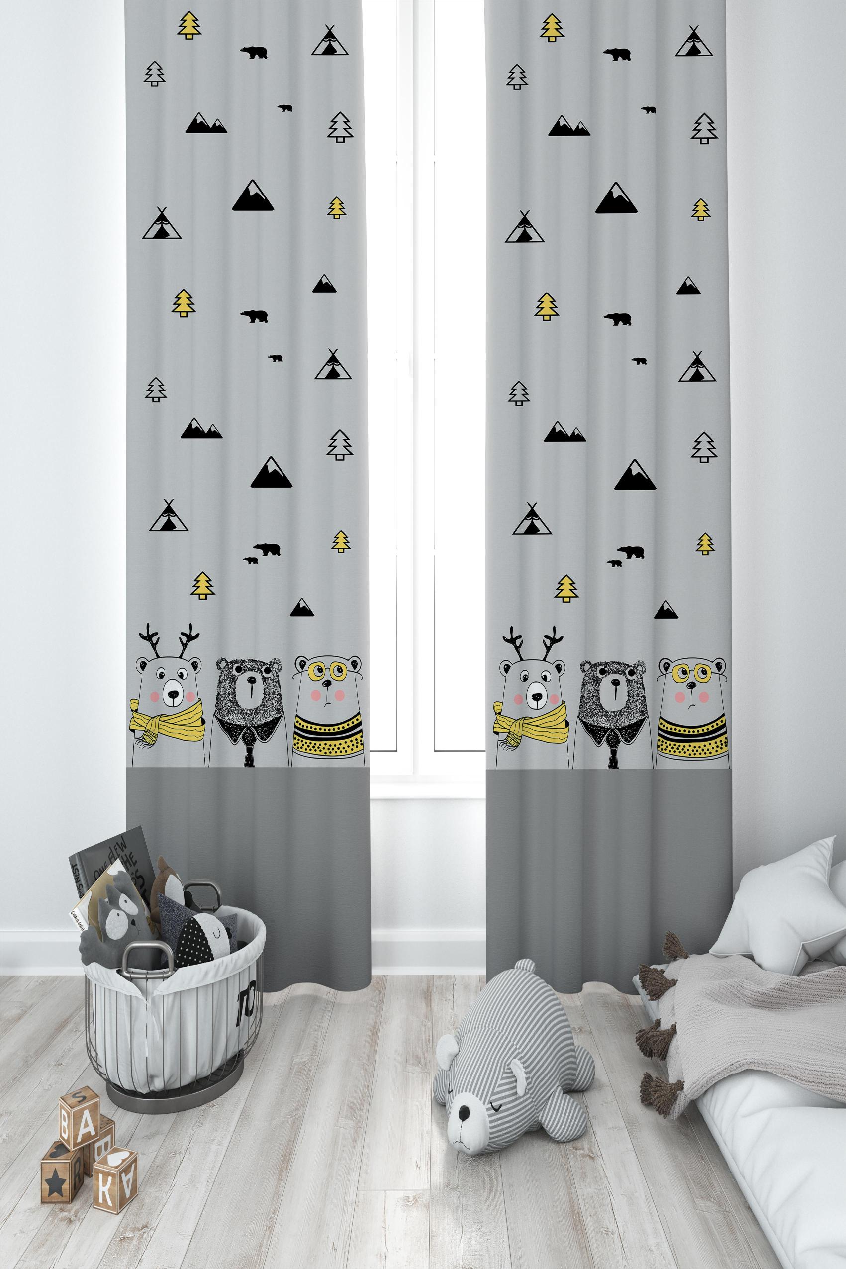 MEKTA%20HOME%20BEBEK%20VE%20ÇOCUK%20ODASI%20Sevimli%203’lü%20Ayı%20ve%20Yol%20Desenli%20Gri%202%20Kanat%20Fon%20Perde