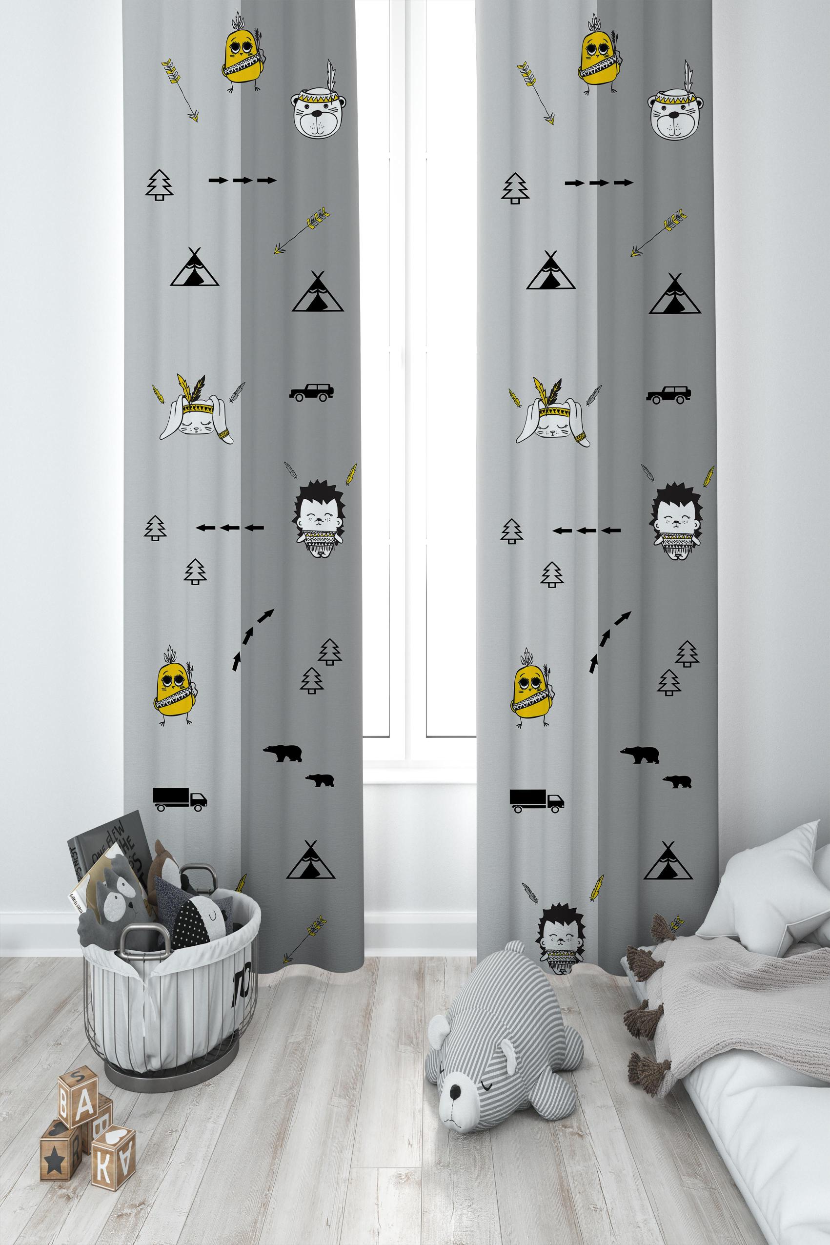MEKTA%20HOME%20BEBEK%20VE%20ÇOCUK%20ODASI%20Yol%20ve%20Küçük%20Figür%20Desenli%202%20Kanat%20Fon%20Perde