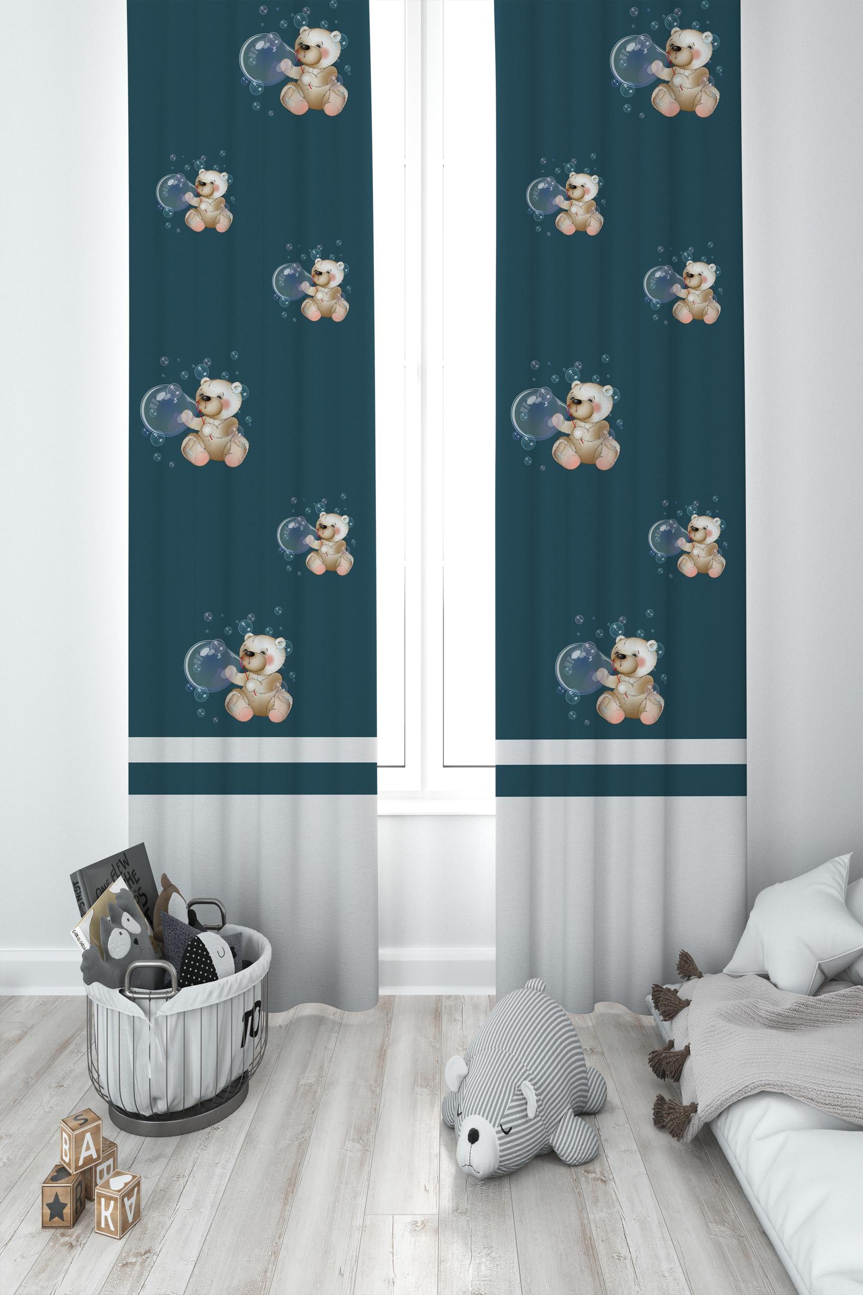 MEKTA%20HOME%20BEBEK%20VE%20ÇOCUK%20ODASI%20Balon%20Çıkaran%20Ayıcık%20Desenli%202%20Kanat%20Fon%20Perde