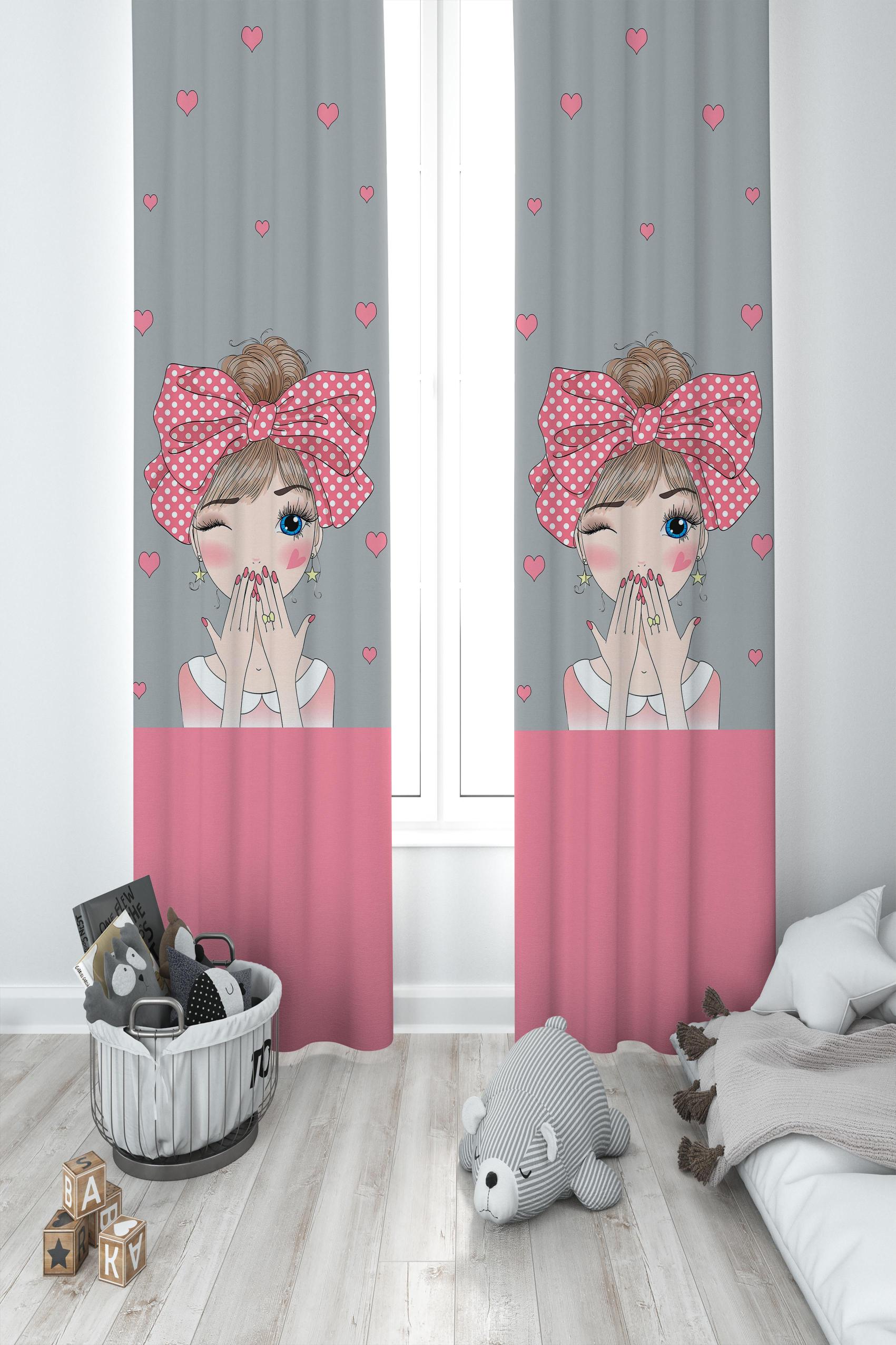 MEKTA%20HOME%20BEBEK%20VE%20ÇOCUK%20ODASI%20Fiyonklu%20Kız%20Desenli%202%20Kanat%20Fon%20Perde