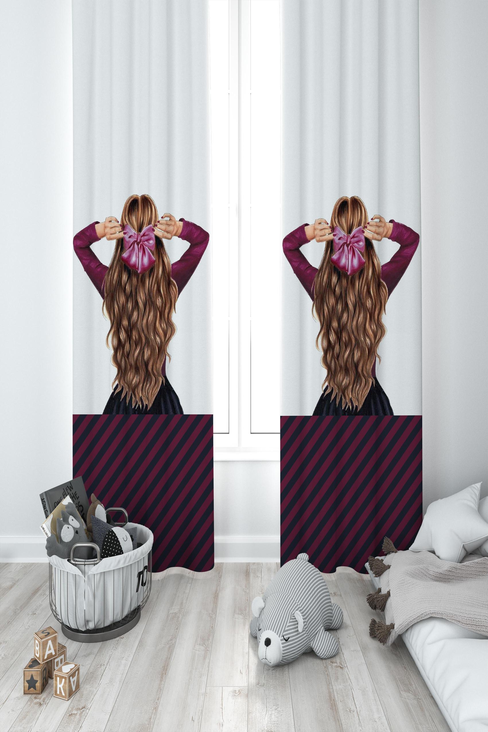MEKTA%20HOME%20BEBEK%20VE%20ÇOCUK%20ODASI%20Tatlı%20Prenses%20Kız%20Desenli%202%20Kanat%20Fon%20Perde