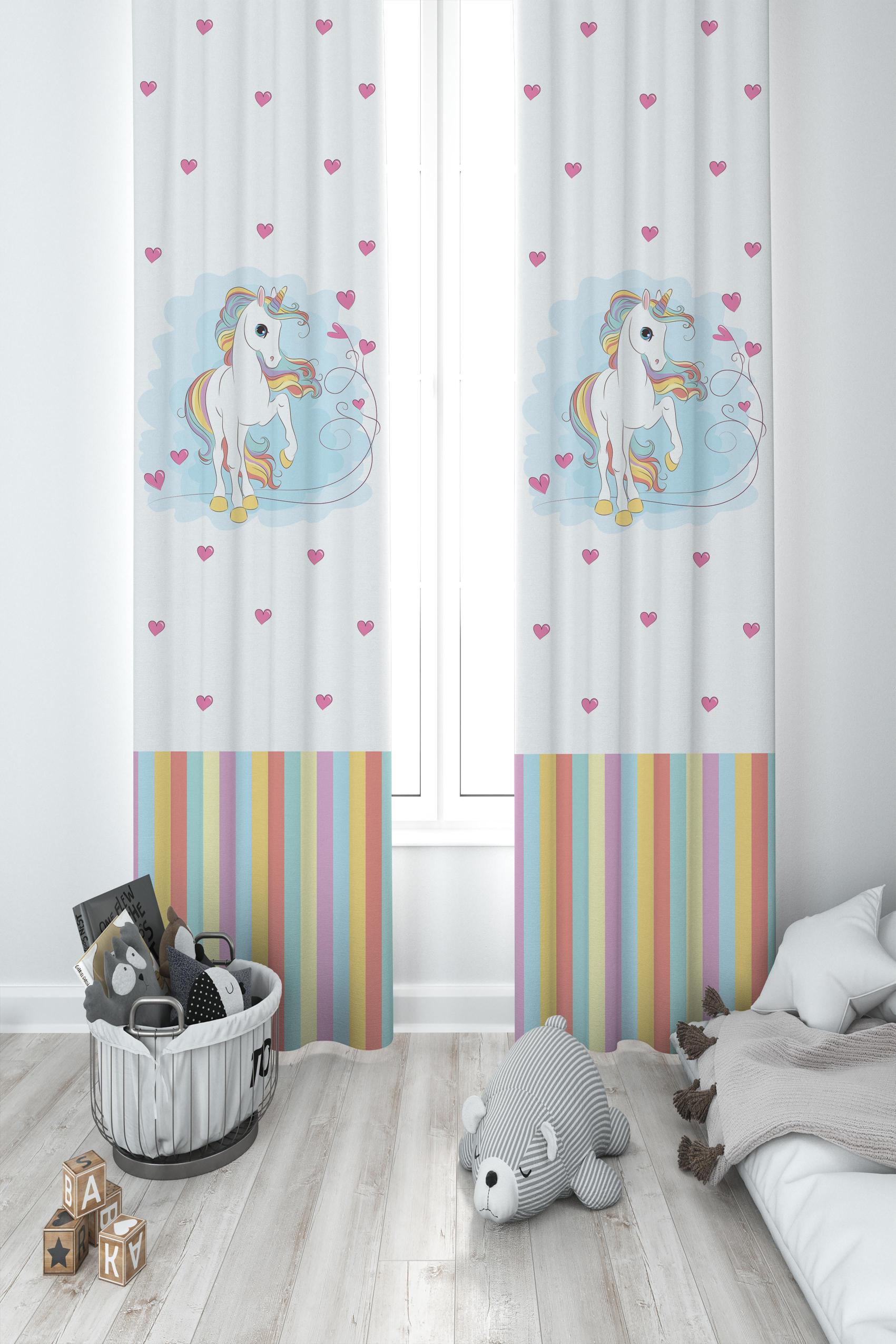 MEKTA%20HOME%20BEBEK%20VE%20ÇOCUK%20ODASI%20Kalpli%20Unicorn%20Desenli%202%20Kanat%20Fon%20Perde