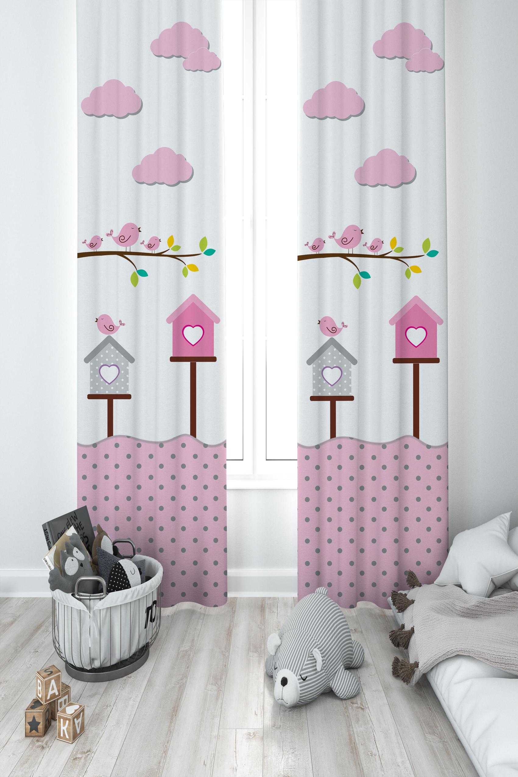 MEKTA%20HOME%20BEBEK%20VE%20ÇOCUK%20ODASI%20kuKş%20Yuvalı%20Desenli%202%20Kanat%20Fon%20Perde