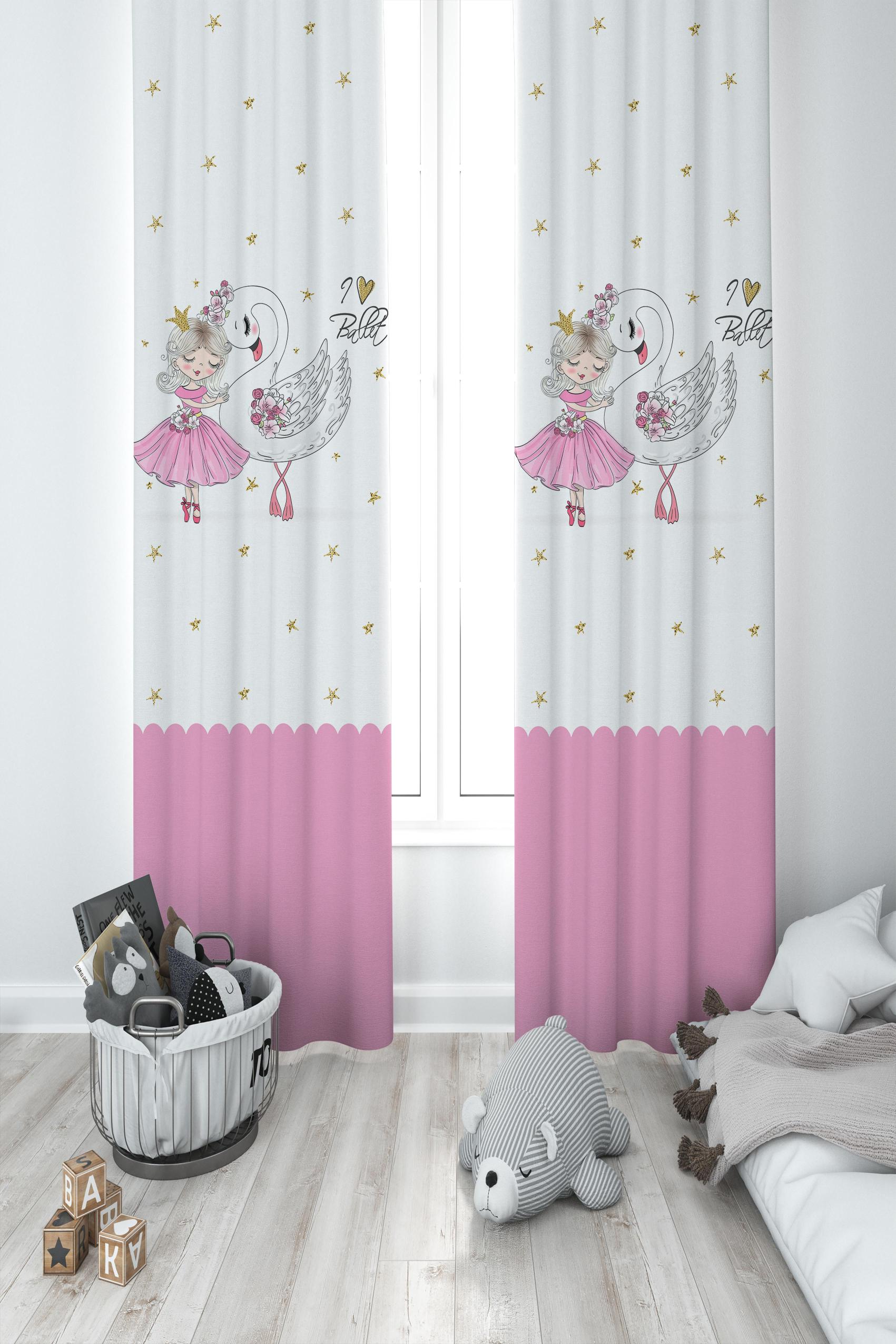 MEKTA%20HOME%20BEBEK%20VE%20ÇOCUK%20ODASI%20Balerin%20Kız%20ve%20Kuğu%20Deseli%202%20Kanat%20Fon%20Perde