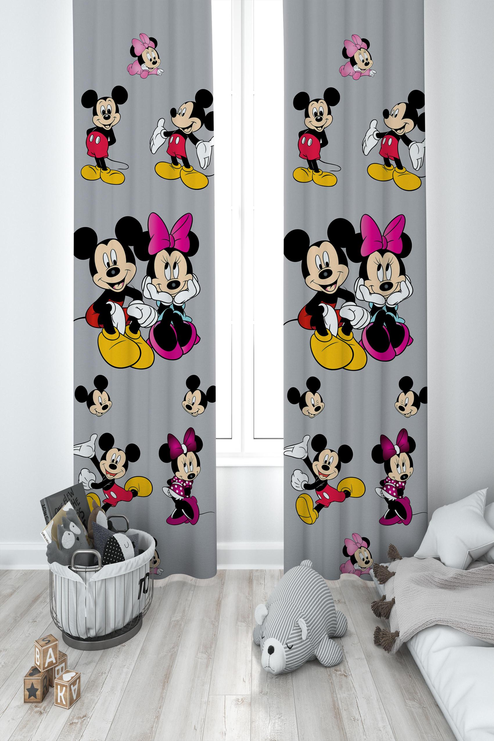 MEKTA%20HOME%20BEBEK%20VE%20ÇOCUK%20ODASI%20Mickey%20ve%20Minnie%20Mause%20Desenli%20Seksekli%202%20Kanat%20Fon%20Perde