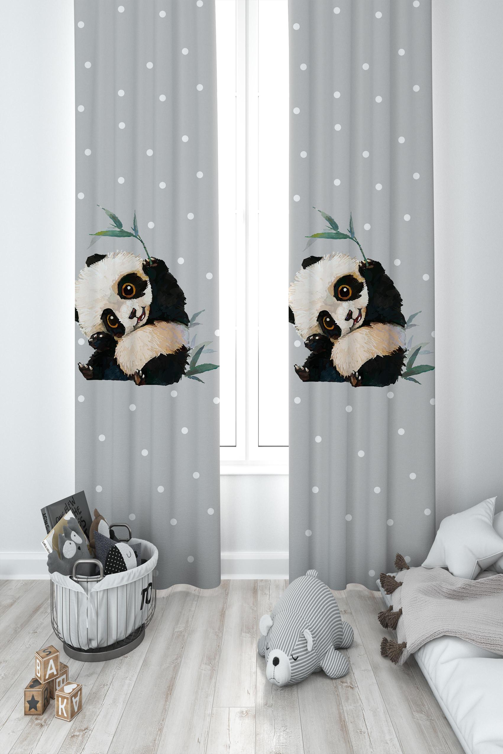MEKTA%20HOME%20BEBEK%20VE%20ÇOCUK%20ODASI%20Sevimli%20Panda%20Desenli%202%20Kanat%20Fon%20Perde