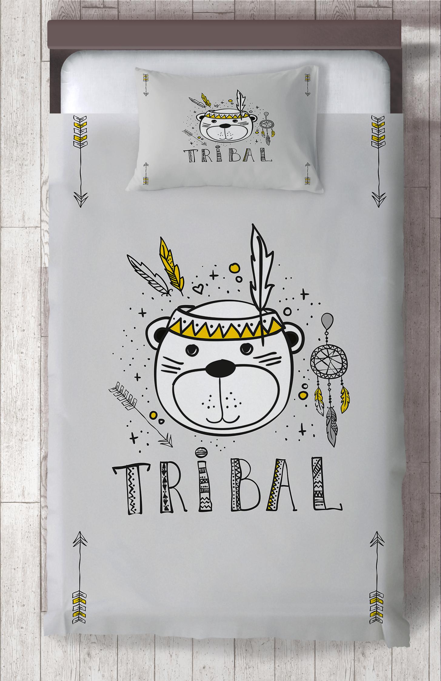 MEKTA%20HOME%20BEBEK%20VE%20ÇOCUK%20ODASI%20Tribal%20Desenli%20Yatak%20Örtüsü