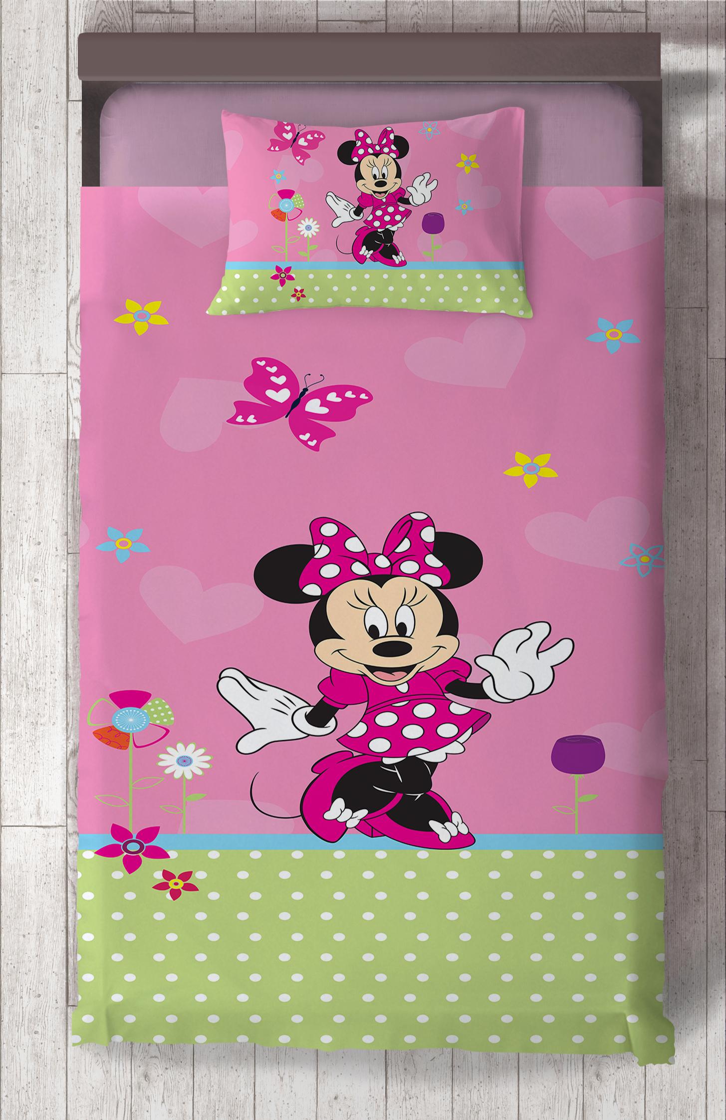 MEKTA%20HOME%20BEBEK%20VE%20ÇOCUK%20ODASI%20Minnie%20Maus%20Desenli%20Yatak%20Örtüsü