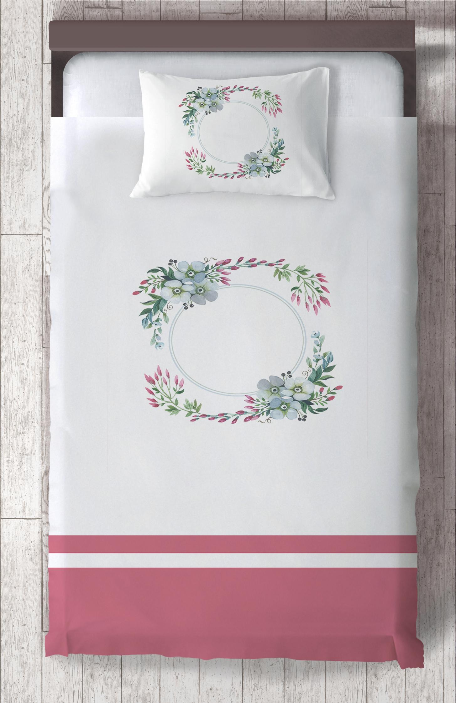 MEKTA%20HOME%20BEBEK%20VE%20ÇOCUK%20ODASI%20Çiçek%20Desenli%20Yatak%20Örtüsü
