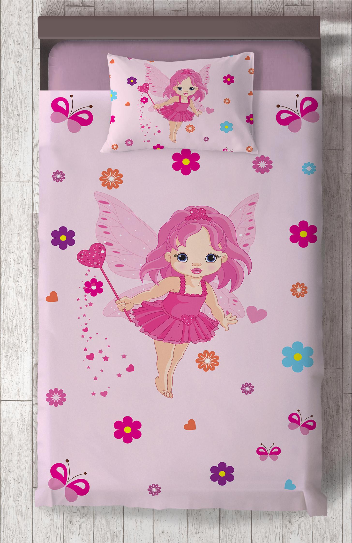 MEKTA%20HOME%20BEBEK%20VE%20ÇOCUK%20ODASI%20Peri%20Kız%20Desenli%20Yatak%20Örtüsü