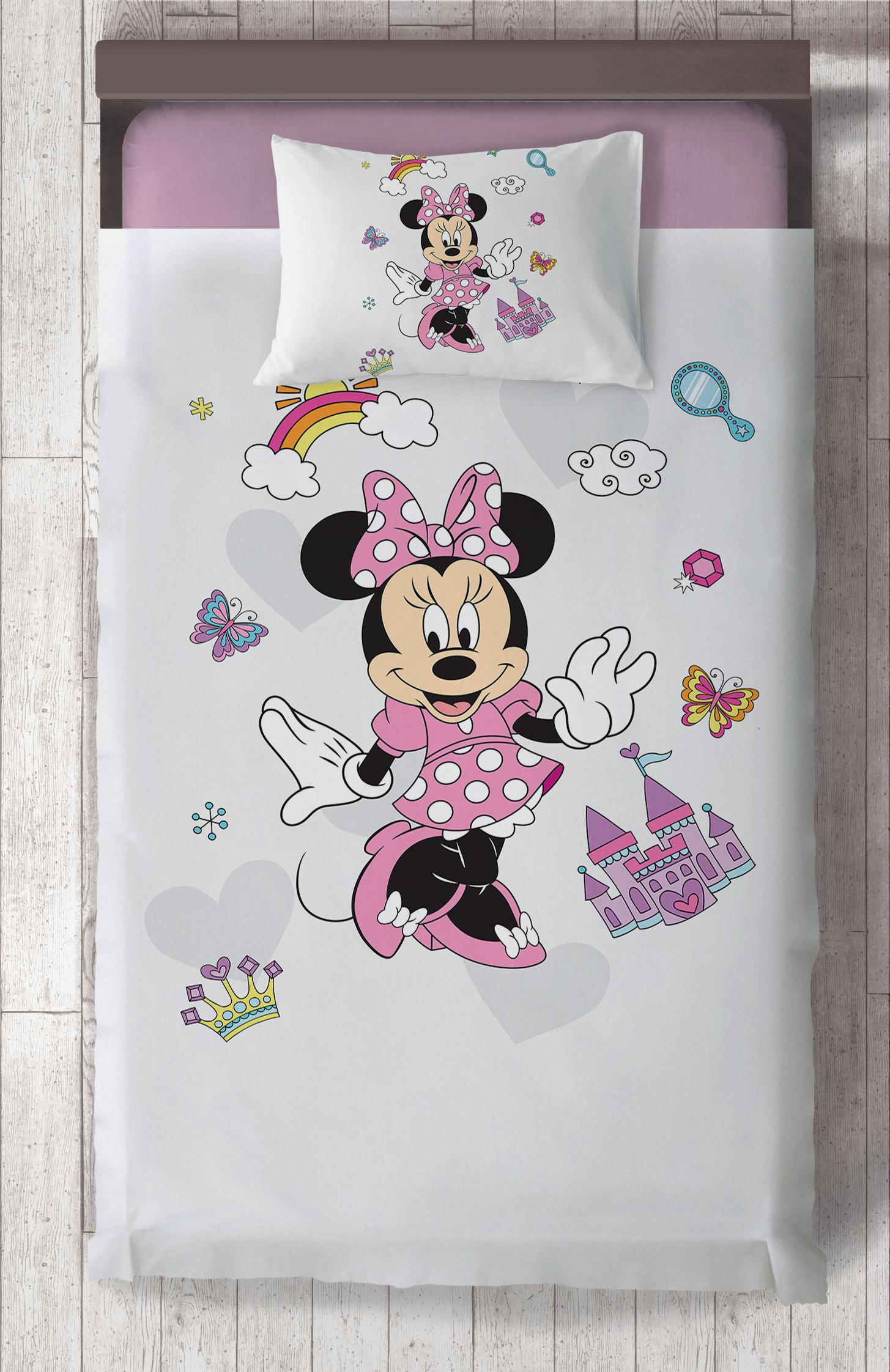 MEKTA%20HOME%20BEBEK%20VE%20ÇOCUK%20ODASI%20Minnie%20Mause%20Küçük%20Figür%20Desenli%20Yatak%20Örtüsü
